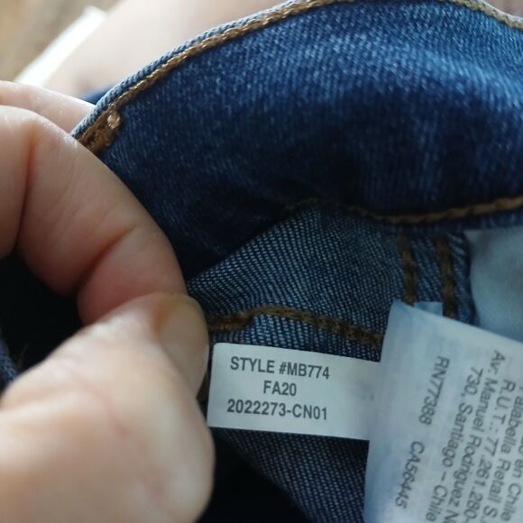 Madewell Jeans Road Tripper Size 28T Straight Leg Exposed Zipper Dark Blue - Picture 10 of 14